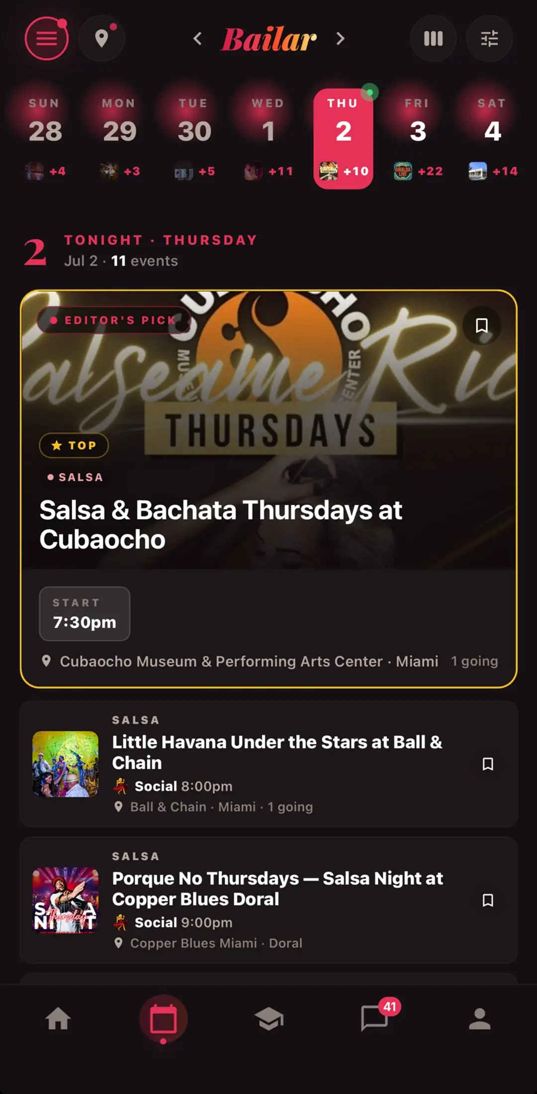 App de Bailar: Aparta la fecha