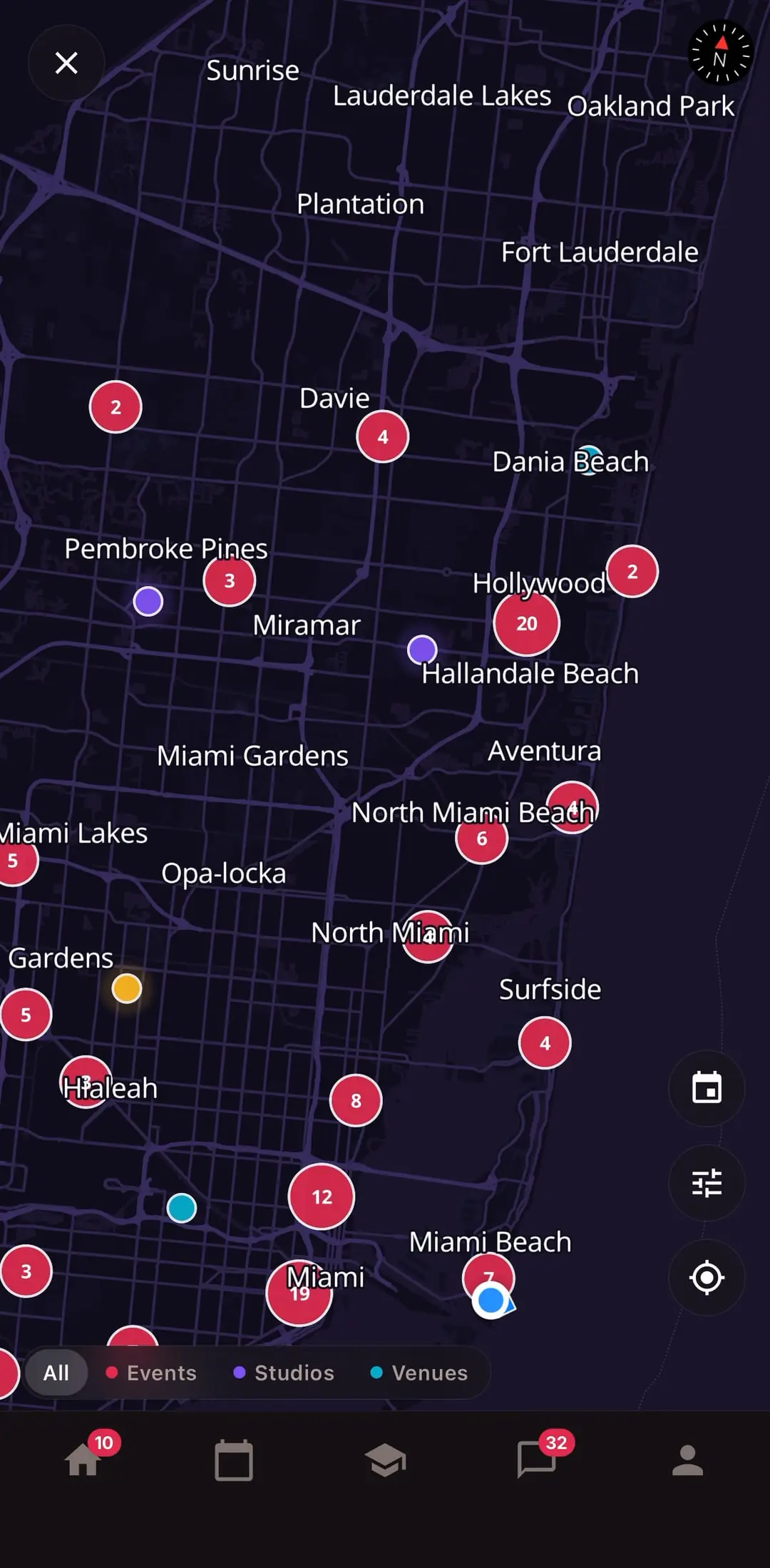 App de Bailar: Eventos y mapa